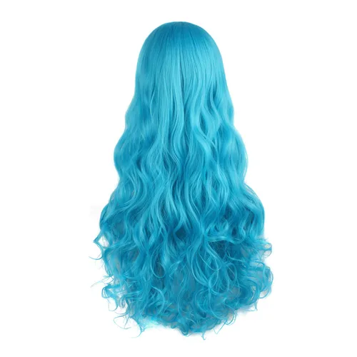 Vista 27 de Peluca MapofBeauty Lolita para disfraz, cabello largo, rizado, con coleta, Blanco