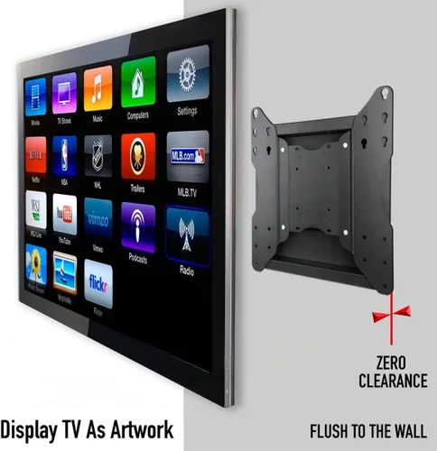 Vista 2 de NSY-50201 Soporte de TV empotrado en pared para pantallas planas de 42 a 75 pulgadas con extensión de 19 pulgadas de largo, cero holgura, perfil