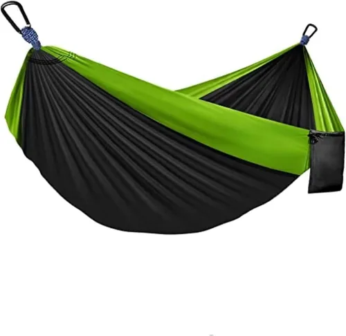 Vista 52 de Hamaca doble ajustable de capacidad de 550 libras con soporte de acero resistente de 10 pies, incluye funda de transporte portátil, fácil de Azul