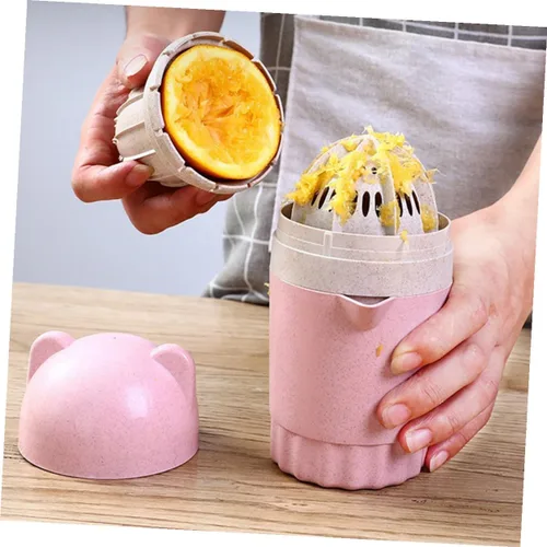 Vista 4 de UKCOCO Manual Mini Fruit Squeezer Juicer Cup for Home Multipurpose Hand Press Juicer for Oranges and High Water Content Fruits Portable Household