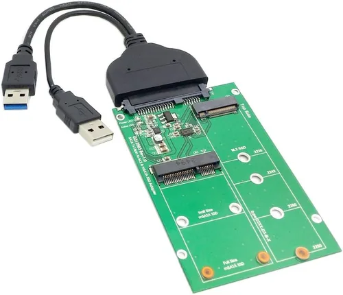 Vista 6 de chenyang 2 en 1 Mini SATA mSATA SSD y NGFF a 2.5" SATA III Adaptador Convertidor de Disco Duro