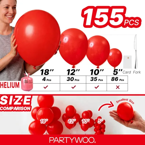 Vista 284 de PartyWoo 50 globos de látex color piel albaricoque, globos de helio boho de Albaricoque-f05