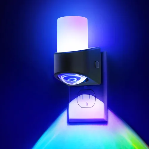 Vista 9 de L LOHAS LED Luces nocturnas enchufables a la pared, luz nocturna regulable con sensor de encendido/apagado automático, blanco cálido de 3000 K