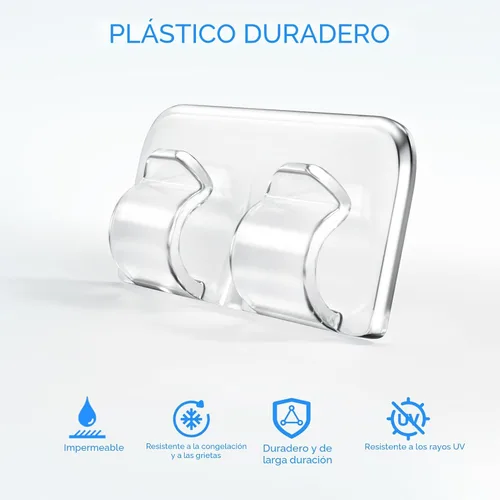 Vista 2 de Ganchos Hetyue para clips de luces de cadena de exteriores: 26 ganchos de luz resistentes