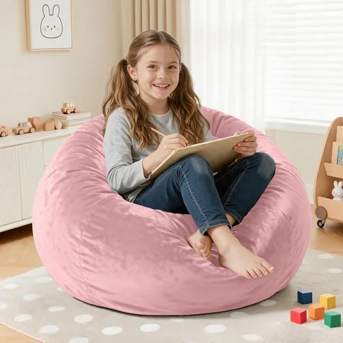 Vista 33 de Silla Puf de 2 Pies con Funda de Terciopelo Ultra Suave Sofá Puf con Espuma con Memoria Sillas Puf de Tamaño Grande Sofá Perezoso para Dormitorio