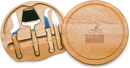 Vista 31 de PICNIC TIME NFL Circo Juego de Tabla de Quesos y Cuchillos - Juego de Tabla de Charcutería - Tabla de Cortar de Madera
