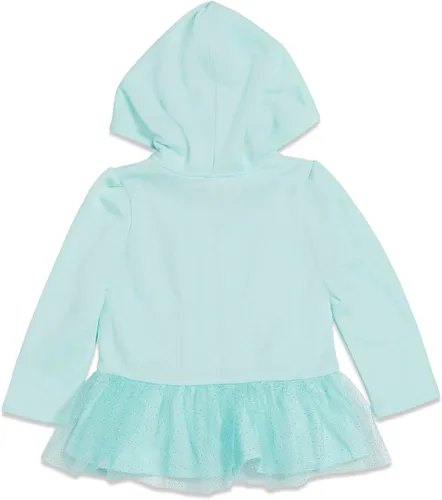 Vista 3 de Disney Sudadera con capucha y cremallera de princesa para bebés y niños grandes (18 meses - 14-16)