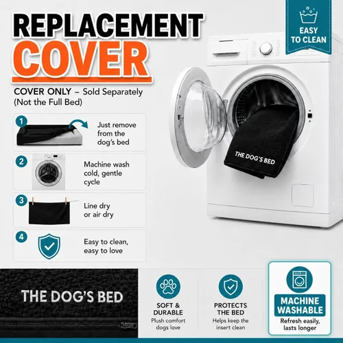 Vista 7 de Funda Exterior de Repuesto para Cama de Perro SOLAMENTE (Funda Exterior SOLAMENTE - SIN Cama, SIN Interior Impermeable) para The Dog's Bed, Tela