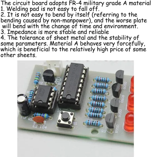 Vista 3 de KOOBOOK Kit de tablero de dados electrónico de 2 sets Kit de bricolaje de circuito LED para aprendizaje electrónico