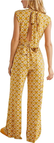 Vista 2 de Free People Vibe Check de una pieza para mujer, cuello alto falso con diseño sin mangas, mono Uber Chic