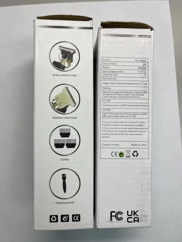 Vista 4 de Cortadora de barba o pelo de Buda negra duradera con kit recargable inalámbrico y cortapelos