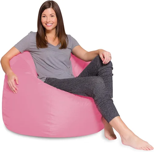 Vista 27 de Posh Creations - Sillón puff para niños, adolescentes y adultos, incluye funda extraíble y lavable a máquina, tamaño mediano de 27 pulgadas, lona