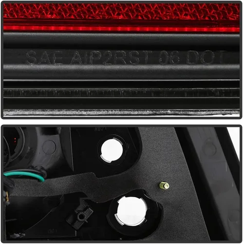 Vista 4 de ACANII - Para Subaru Impreza 2008-2011 12-14 WRX Sedán, juego de luces traseras LED negras de tubo, luces de freno, set de izquierda+derecha, Onyx