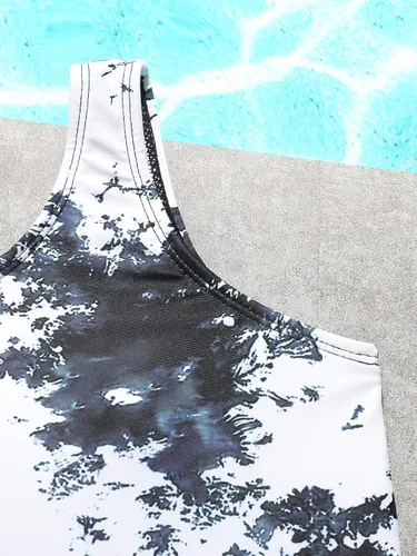 Vista 4 de SOLY HUX Trajes de baño de 2 piezas para niña con cordón lateral