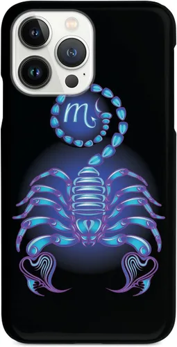 Vista 9 de Inspired Cases - Compatible with iPhone Xs Max Case - 3D Textured Protective Phone Case for Apple iPhone Xs Max - Neon Zodiac - Scorpio