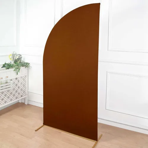 Vista 147 de Efavormart - Juego de 4 fundas de elastano beige para arco de media luna, fundas de telón de fondo Chiara de 2.5 pies a 7 pies para escenarios