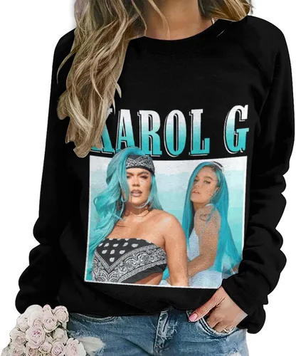 Vista 2 de PAPERBAGS Sweatshirt Womens Graphic Crewneck Long Sleeve Sweatshirts Casual Pullover Tops