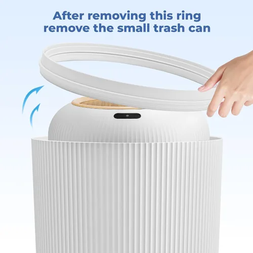 Vista 33 de Pukomc Papelera con sensor inteligente, conveniente e higiénico, fácil de usar, sensor de tecnología, impermeable, papelera de plástico para cocina