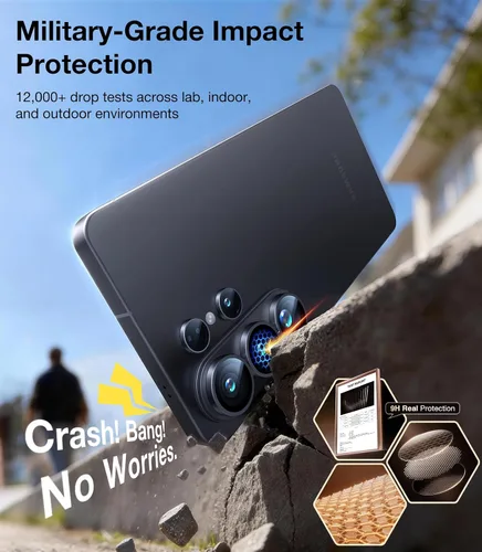 Vista 3 de UltraGlass Protector de lente de cámara superior 9H+ para Samsung Galaxy Negro