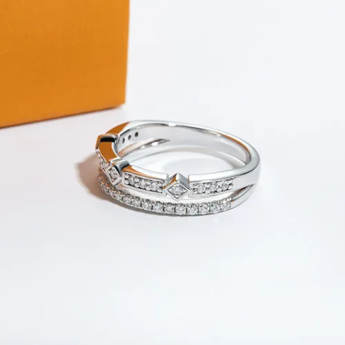 Vista 6 de Anillos de eternidad de moissanita, anillos de boda, color D, claridad VVS1, redondo, corte brillante, plata de ley 925, 56 piedras, anillos