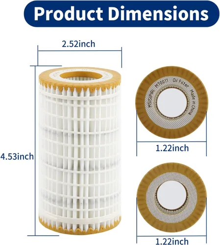 Vista 5 de Filtro de aceite premium, Compatible con Mercedes-Benz C280 C300 C350 E300 E320 E350 E500 GL450 GLK350 ML320 ML450 ML500 R350 R500 S400 SLK300