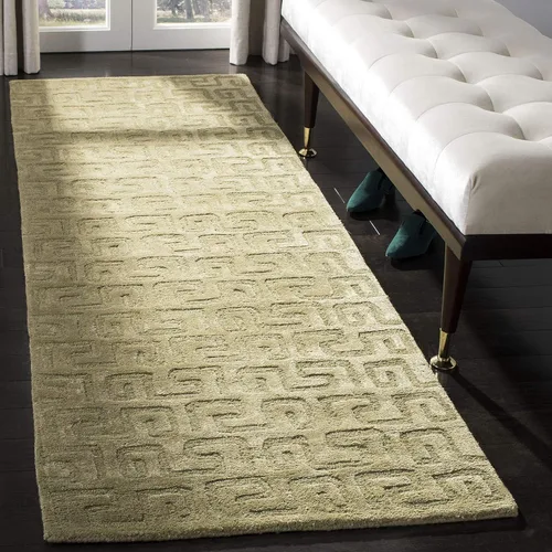 Vista 16 de SAFAVIEH Soho Collection - Alfombra decorativa de 2 x 3 pies, color verde claro, lana hecha a mano, ideal para zonas de alto tráfico en entrada