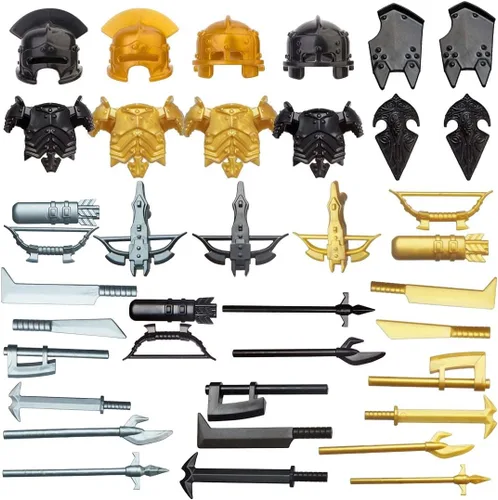 Vista 9 de ALiquid Juego de armas de minifiguras personalizadas, juego de armas personalizadas para minifiguras, juego de armas de soldado enano medieval