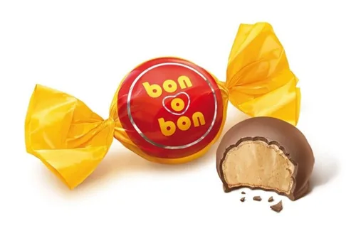 Vista 2 de Bon O Bon Bonbons con relleno de crema de maní y oblea, 450 grs. Dos paquetes