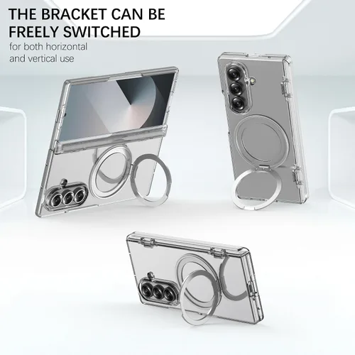 Vista 13 de Funda transparente para Galaxy Z Fold 8 Ultra, protector de bisagra