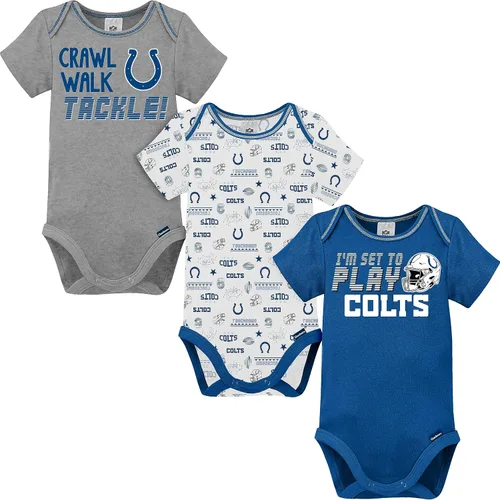 Vista 30 de Gerber - Mameluco unisex de manga corta para bebé, equipo de la NFL, paquete de 3