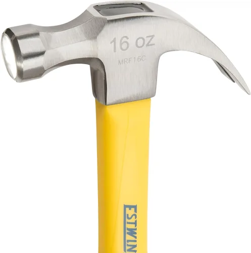 Vista 3 de ESTWING Sure Strike Hammer - Martillo de garra curvada de 16 onzas con cara lisa y mango de fibra de vidrio, MRF16C