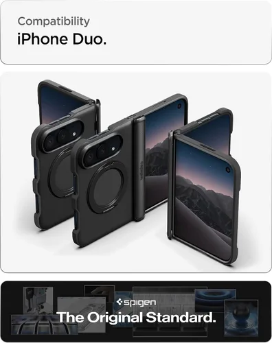 Vista 9 de Spigen Slim Armor Pro S MagFit - Funda para iPhone Duo, color negro
