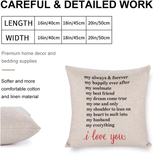 Vista 16 de One Year Down Forever to Go - Fundas de almohada decorativas de 16 x 16 pulgadas, funda de cojín cuadrada con acento de San Valentín para sofá