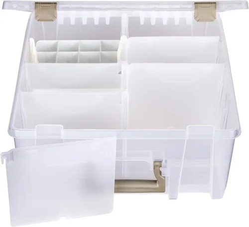 Vista 25 de ArtBin 6993SP Super Satchel Double Deep con bandeja de accesorios para manualidades en papel, transparente, 1 bolsa y 1 bandeja