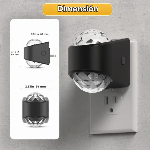 Vista 5 de L LOHAS LED Las luces nocturnas se enchufan a la pared, proyector de luz