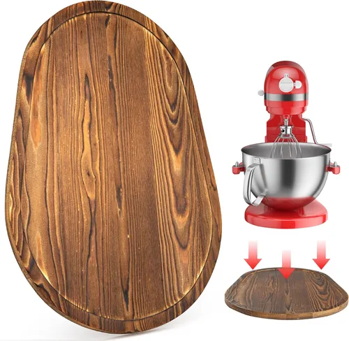 Vista 11 de GuanQiao Alfombrilla deslizante de bambú de grado alimenticio para mezclador de cabeza inclinada KitchenAid de 4,5-5 Qt, alfombrilla deslizante
