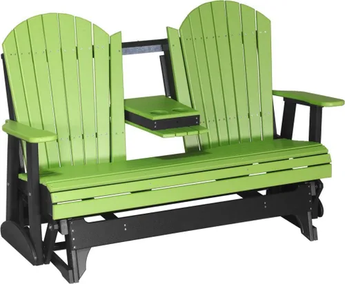Vista 12 de LuxCraft Deslizador Adirondack de 5 pies con consola plegable (Premium - Caoba antigua)