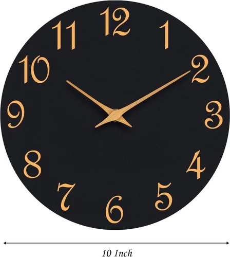 Vista 7 de Roymnie Reloj de Pared, Relojes de Pared Modernos de 10 Pulgadas Operados con Batería, Reloj Silencioso Sin Tictac Decorativo para Cocina, Sala