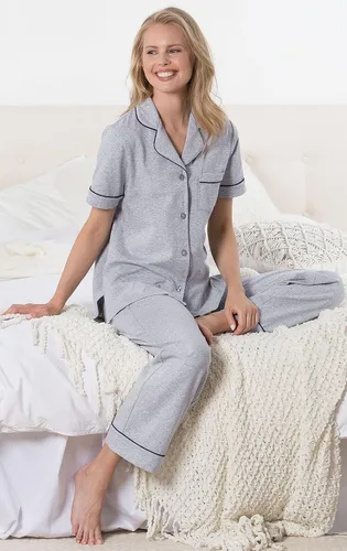 Vista 56 de PajamaGram Conjunto de pijama para mujer – Pijama para mujer, jersey novio, 100% algodón