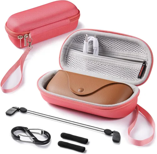 Vista 11 de CoBak Funda de transporte para gafas inteligentes Ray-Ban Meta y Oakley, con kit de accesorios 4 en 1, funda, mosquetón, correa y cojín