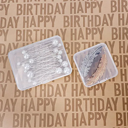 Vista 7 de IBEQUEM 18 mini contenedores de almacenamiento, tamaños mixtos, pequeños recipientes rectangulares de plástico transparente con tapa con bisagras