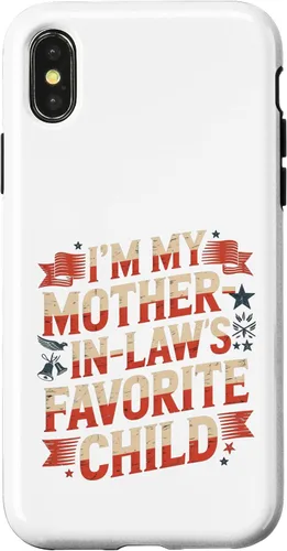 Vista 5 de Im My Mother n Law Favorite Child American Flag Funny Parent Case for iPhone 17