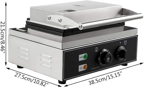Vista 6 de Máquina de gofres comercial para hacer waffles, panadero, máquina eléctrica para panadero, máquina de gofres de 3.15 x 2.16 pulgadas, máquina