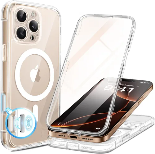 Vista 54 de BERFY Funda para iPhone 12 Pro Max, compatible con MagSafe, protector de pantalla de privacidad integrado y protección de cámara, antiespía