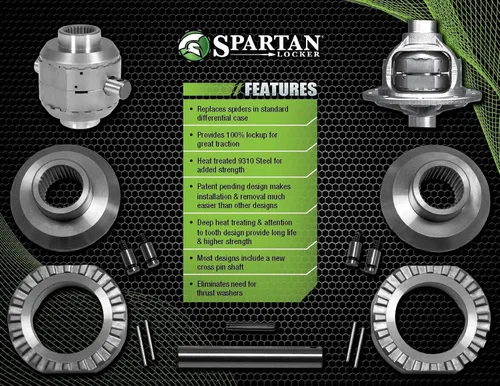 Vista 6 de Spartan Locker para Dana 44 diferencial con 19 spline count, incluye eje de pasador cruzado resistente