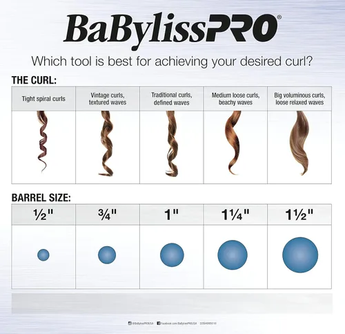 Vista 5 de BaBylissPRO Curling Iron Porcelain Ceramic Marcel Hair Curler for Smooth & Stylish Waves