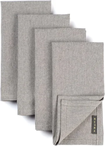 Vista 14 de MEEMA Servilletas de tela Servilletas de tela de algodón lavables hechas de materiales reciclados Juego de regalo de mesa de cocina 19.5 x