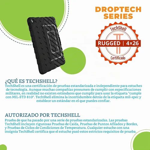 Vista 3 de Estuche Gumdrop Hideaway Compatible con Apple iPad 9ª 8ª 7ª generación (10.2 pulgadas) Diseñado para estudiantes de K-12, maestros y aulas – Con