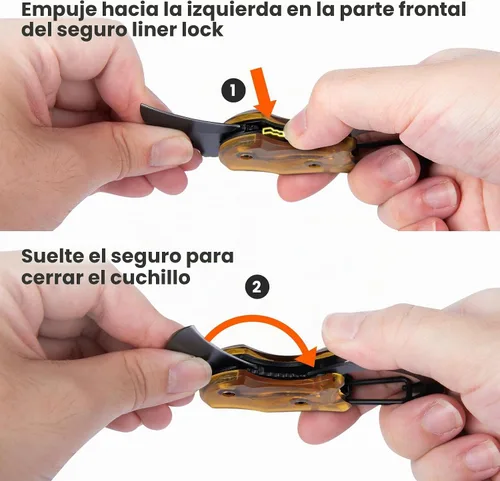 Vista 5 de FUNBRO Cuchillo de bolsillo pequeño, cortador de caja fría con hoja afilada de 1.34 pulgadas 1 paquete ámbar