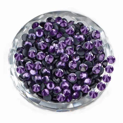 Vista 46 de LPBeads 10000 unidades de diamantes termoadhesivos SS6 amatista con parte trasera plana, gemas de diamantes de imitación de cristal redondas